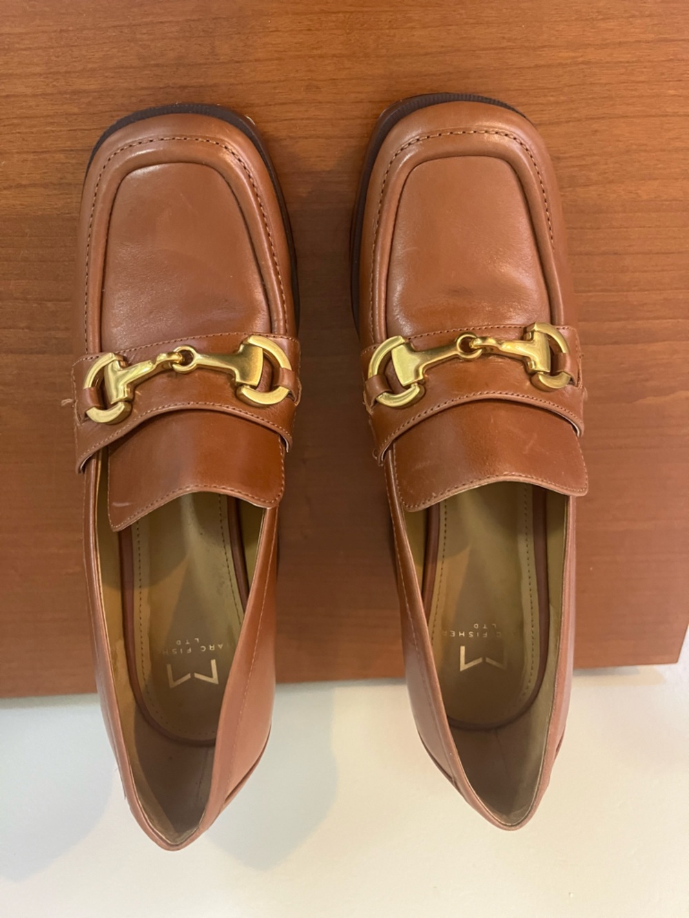 MARC FISHER “Machi” Platform Heeled leather Loafers size 7.5M - Picture 4 of 8
